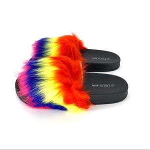 Portland Women's Faux Fur Slide Slipper - 11